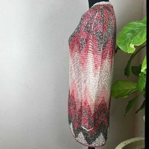 Lucky Brand Women’s Aztec Southwest Long Sweater Topper Car Coat Size Small - Picture 7 of 11